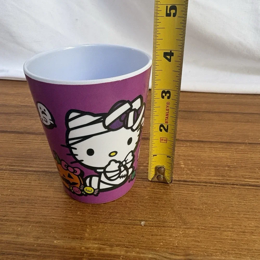Sanrio Hello Kitty Halloween Boo Kids 4pc Melamine Dinner Set Purple